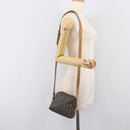 Christian Dior Trotter Canvas Shoulder Bag PVC Green Gold Auth 204234-23