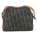 Christian Dior Trotter Canvas Shoulder Bag PVC Green Gold Auth 204234-2