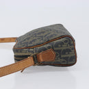 Christian Dior Trotter Canvas Shoulder Bag PVC Green Gold Auth 204234-4