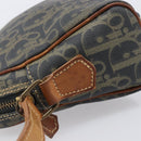 Christian Dior Trotter Canvas Shoulder Bag PVC Green Gold Auth 204234-5