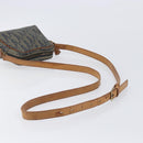 Christian Dior Trotter Canvas Shoulder Bag PVC Green Gold Auth 204234-8