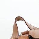 CELINE Macadam Canvas Backpack PVC Leather Brown Gold Auth 204235-10