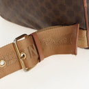 CELINE Macadam Canvas Backpack PVC Leather Brown Gold Auth 204235-12