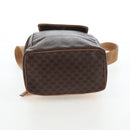 CELINE Macadam Canvas Backpack PVC Leather Brown Gold Auth 204235-14