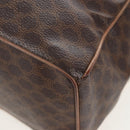CELINE Macadam Canvas Backpack PVC Leather Brown Gold Auth 204235-16