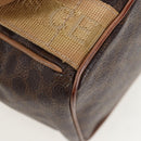 CELINE Macadam Canvas Backpack PVC Leather Brown Gold Auth 204235-17
