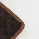 CELINE Macadam Canvas Backpack PVC Leather Brown Gold Auth 204235-21