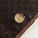 CELINE Macadam Canvas Backpack PVC Leather Brown Gold Auth 204235-22
