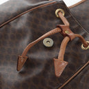 CELINE Macadam Canvas Backpack PVC Leather Brown Gold Auth 204235-23