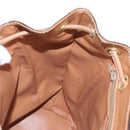 CELINE Macadam Canvas Backpack PVC Leather Brown Gold Auth 204235-28