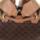 CELINE Macadam Canvas Backpack PVC Leather Brown Gold Auth 204235-4