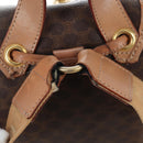 CELINE Macadam Canvas Backpack PVC Leather Brown Gold Auth 204235-5