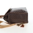 CELINE Macadam Canvas Backpack PVC Leather Brown Gold Auth 204235-6