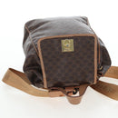 CELINE Macadam Canvas Backpack PVC Leather Brown Gold Auth 204235-8