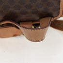 CELINE Macadam Canvas Backpack PVC Leather Brown Gold Auth 204235-9