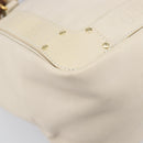 Chloe Eden Small Tote Bag Leather White Gold Auth 204236-14