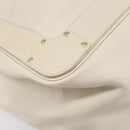 Chloe Eden Small Tote Bag Leather White Gold Auth 204236-16