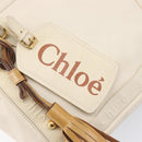 Chloe Eden Small Tote Bag Leather White Gold Auth 204236-17