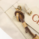 Chloe Eden Small Tote Bag Leather White Gold Auth 204236-19