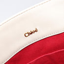Chloe Eden Small Tote Bag Leather White Gold Auth 204236-20