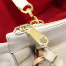 Chloe Eden Small Tote Bag Leather White Gold Auth 204236-24