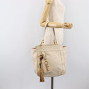 Chloe Eden Small Tote Bag Leather White Gold Auth 204236-26