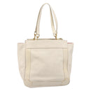 Chloe Eden Small Tote Bag Leather White Gold Auth 204236-2