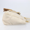 Chloe Eden Small Tote Bag Leather White Gold Auth 204236-3