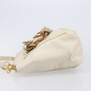 Chloe Eden Small Tote Bag Leather White Gold Auth 204236-4
