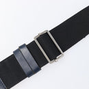 Christian Dior Trotter Canvas Shoulder Bag Navy Silver Auth 204237-12