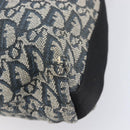 Christian Dior Trotter Canvas Shoulder Bag Navy Silver Auth 204237-16