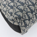 Christian Dior Trotter Canvas Shoulder Bag Navy Silver Auth 204237-17