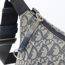 Christian Dior Trotter Canvas Shoulder Bag Navy Silver Auth 204237-18