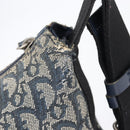 Christian Dior Trotter Canvas Shoulder Bag Navy Silver Auth 204237-19