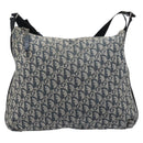 Christian Dior Trotter Canvas Shoulder Bag Navy Silver Auth 204237-2
