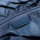 Christian Dior Trotter Canvas Shoulder Bag Navy Silver Auth 204237-20
