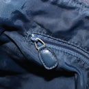 Christian Dior Trotter Canvas Shoulder Bag Navy Silver Auth 204237-24