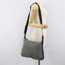 Christian Dior Trotter Canvas Shoulder Bag Navy Silver Auth 204237-27