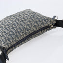 Christian Dior Trotter Canvas Shoulder Bag Navy Silver Auth 204237-6
