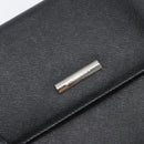 BURBERRY Hand Bag Leather Black Silver Auth 204238-18
