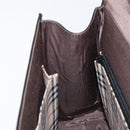 BURBERRY Hand Bag Leather Black Silver Auth 204238-20