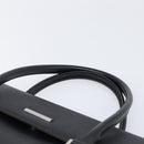 BURBERRY Hand Bag Leather Black Silver Auth 204238-8