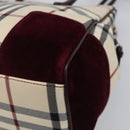 BURBERRY Nova Check Hand Bag Canvas Beige Auth 204239A-15