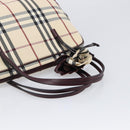 BURBERRY Nova Check Hand Bag Canvas Beige Auth 204239A-7
