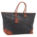 BOTTEGAVENETA Boston Bag PVC Canvas Black Gold Auth 204244-1
