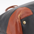 BOTTEGAVENETA Boston Bag PVC Canvas Black Gold Auth 204244-14