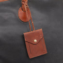 BOTTEGAVENETA Boston Bag PVC Canvas Black Gold Auth 204244-14