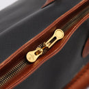 BOTTEGAVENETA Boston Bag PVC Canvas Black Gold Auth 204244-11