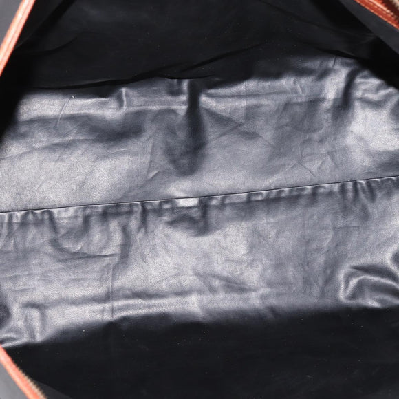 BOTTEGAVENETA Boston Bag PVC Canvas Black Gold Auth 204244