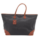 BOTTEGAVENETA Boston Bag PVC Canvas Black Gold Auth 204244-2